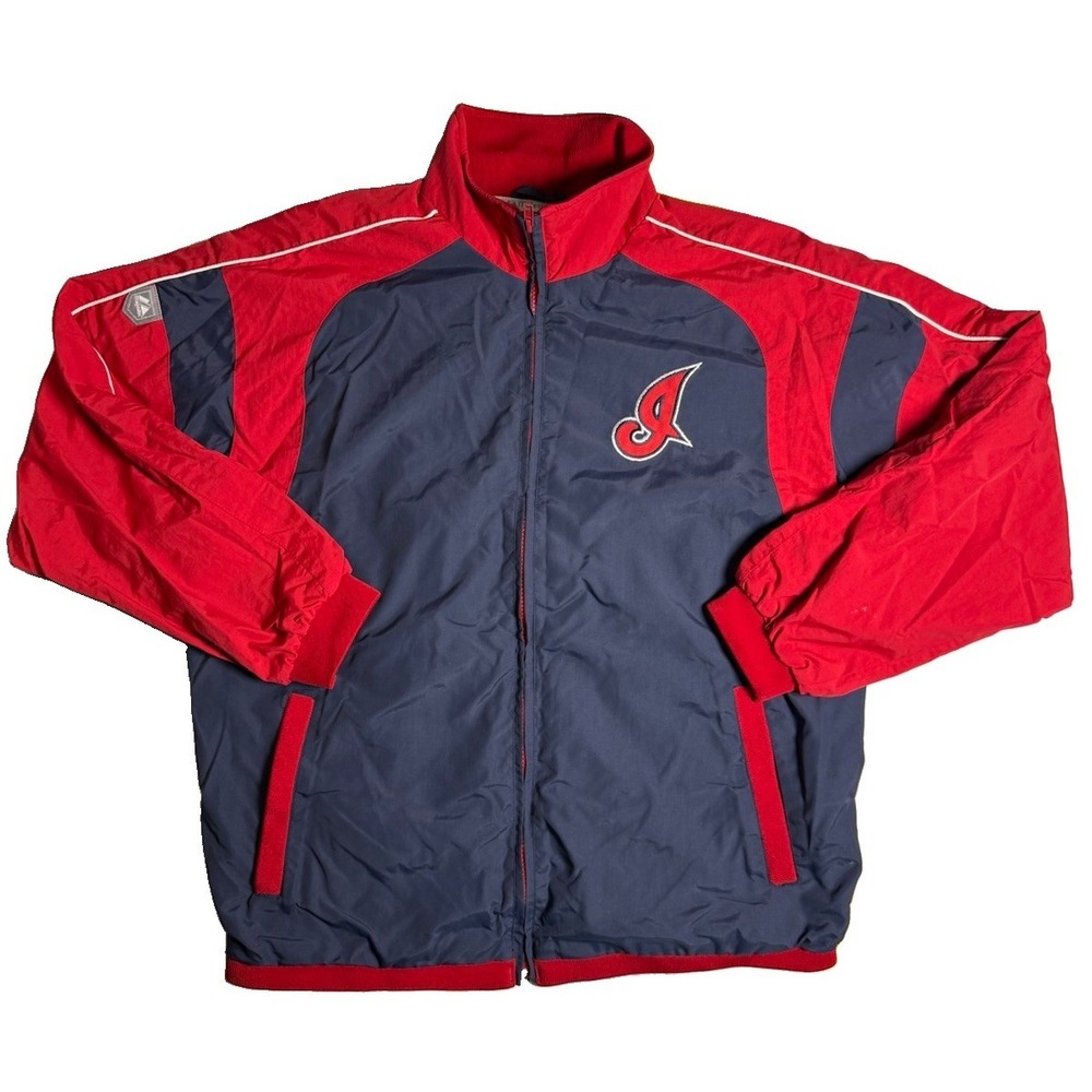 Vintage 90s Cleveland Indians Warm Up Jacket Men's Large Majestic MLB Baseball